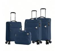 Set da viaggio a 4 pezzi da 20+24+28 pollici, marchio europeo, design alla francese: valigie + borsa porta PC/valigetta, in tessuto Oxford e nylon, espandibile, grande capacità, ruote silenziose, lucc