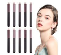Set da viaggio con applicatore per labbra, 10 pennelli per rossetto, applicatore multiuso con estremità arrotondata, per donne e ragazze, pennello per sfumare il trucco, strumento di bellezza