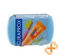 Set Da Viaggio CURAPROX Spazzolino Blu Dentifricio Spazzolino Interdentale Menta