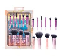 Set da viaggio di 11 pennelli mini Fantasy di Real Techniques, pennelli da trucco da viaggio per fondotinta, ombretto, cipria, blush, contouring e correttore, con custodia inclusa, set regalo Fibra si