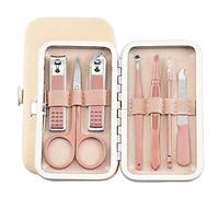 Set da viaggio for manicure, set di tagliaunghie, 7 pezzi, set di tagliaunghie portatile da viaggio in acciaio inossidabile, forbici for pedicure, pinzette, set for manicure, strumenti for unghie, str