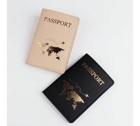 Set da viaggio in stile minimalista composto da 2 pezzi, include portapassaporto antifurto per studenti, donne e uomini in vacanza, per custodire passaporto durante il volo e come accessorio di viaggi