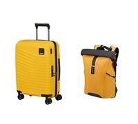 Set da viaggio Samsonite - Trolley da cabina Intuo 55 cm giallo (Citrus) e zaino per laptop Paradiver Light 17,3" giallo