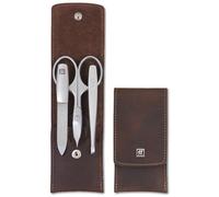 Set da viaggio Zwilling Twinox - custodia in pelle marrone, 3 pezzi - marrone