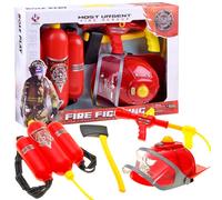 Set da vigile del fuoco con casco, luci e suoni