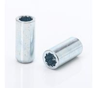 Set dadi a stella lunghi ARGENTO 14x2,0 Chiave