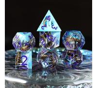 Set Dadi D&D Resina Motivo a Polpo 7 Pezzi Dadi Altri Giochi di Ruolo