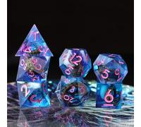 Set Dadi D&D Resina Motivo a Polpo 7 Pezzi Dadi MTG RPG Pathfinder Altri Giochi di Ruolo D20 D12 D10 D8 D6 D4 D% e Scatola
