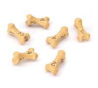 Set Dadi D4 - Set di Sei Dadi 4 Facce - Dadi per GDR a Tema Teschio & Ossa. Dadi Particolari per D&D, Dungeons & Dragons (DND), Warhammer, Pathfinder, Magic the Gathering (MTG). (Giallo)