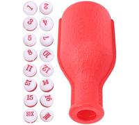 Set Dadi da Biliardo con Bottiglia Shaker, 5 Pezzi, per Gioco da Tavolo | 16 dadi di gomma, ottimi per riunioni di famiglia, migliorano la difficoltà del gioco, per l\'intrattenimento con il biliardo
