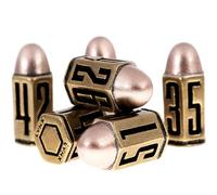 Set Dadi Proiettile in Metallo/Bullet Metal Dice - 6 Dadi in Ottone D6, Ottimi Compatibile con DND, Wargames, GDR Homebrew, D&D, RPG/Dungeons & Dragons - Regalo e Accessori DND. Ok per torre dei dadi