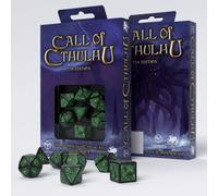 Set Dadi RPG Q-Workshop Richiamo di Cthulhu 7E Nero Verde (7 Poliedrici)