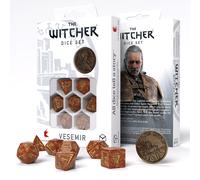 Set Dadi Vesemir The Witcher Caramel Gold 7 Dadi + Moneta Q-Workshop