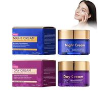 Set Day and Night Collagen Anti-Aging Moisturiser, Day and Night Fortifying Treatment, Moisturizing Firming Cream, Sbiancante e Idratante, Riduce le Rughe Sottili, Adatta a Tutti i Tipi di Pelle