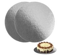 Set de 10 Supporti per Torte 15 cm Argento | Vassoio Torta Rotondo in Cartone da 1 mm di spessore, Sottotorta tondo per Feste Matrimoni, Decorazioni per Torte e Dolci | Base per Torta Argento