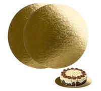 Set de 10 Supporti per Torte 15 cm Oro | Vassoio Torta Rotondo in Cartone da 1 mm di spessore, Sottotorta tondo per Feste Matrimoni, Decorazioni per Torte e Dolci | Base per Torta Dorato