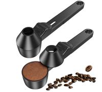 Set de 2 Cucharas Medidoras de Café con Mango Largo, Cuchara Redonda Antiderrame Deslizante de Gran Capacidad, Cuchara Dosificadora Multiusos en Plástico ABS para Café, Té y Especias