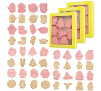 Set de 24 Moldes Galletas Navidad,Cortadores de Galletas de Navidad 3D,Moldes de Galletas Navideñas,Hombre de Jengibre,Copo de Nieve, para Cookie Fondant Decoración de Pasteles