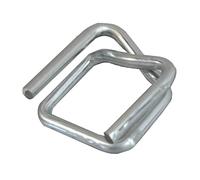 Set de 250 Fibbie per Reggia da 16 mm - Qualità PRO TECPLAST BC - Fermagli autobloccanti in acciaio zincato