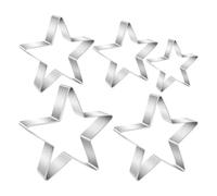Set De 5 Cortadores De Galletas En Forma De Estrella - Moldes De Acero