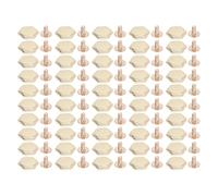 Set de 50 remaches hexagonales con tornillo de ranura trasera, sujetadores de cuero de aleación de zinc para cinturones, bolsas y manualidades; kit de remaches de perno esagonale (oro)
