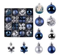Set De Boules De Noël - 44 Ornements Suspendus Incassables, Décoration Sapin | Maison Intérieur Extérieur Fête Balcon Magasin Appartement Décorations Festives Suspension De Noël