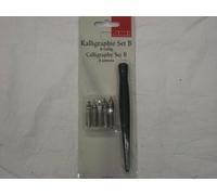 Set de calligraphie B- Porte plume + plumes - 6 pieces