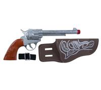 P' tit Clown RE12405, kit da Cowboy - revolver 28 cm e cintura con fondina