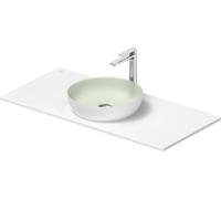 Set de lavabos Duravit Sivida rond avec console 1080x500x123mm, 268014FG00, 268014FG00, Colorazione: Lavabo Interno: Verde pallido opaco, esterno: Bianco seta opaco; Console: Bianco