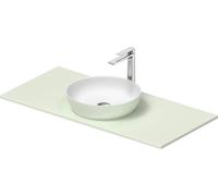 Set de lavabos Duravit Sivida rond avec console 1080x500x123mm, 268014FH00, 268014FH00, Colorazione: Lavabo Interno: Bianco seta opaco, esterno: verde chiaro opaco; console: Verde pallido