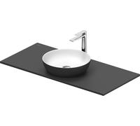 Set de lavabos Duravit Sivida rond avec console 1080x500x123mm, 268014FI00, 268014FI00, Colorazione: Lavabo Interno: Bianco seta opaco, esterno: Grigio scuro opaco; Console: Grigio scuro