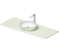 Set de lavabos Duravit Sivida rond avec console 1280x500x123mm, 268015FH00, 268015FH00, Colorazione: Lavabo Interno: Bianco seta opaco, esterno: verde chiaro opaco; console: Verde pallido