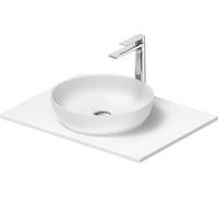 Set de lavabos Duravit Sivida rond avec console 680x500x123mm, 2680123200, 2680123200, Colorazione: Lavabo Interno: Bianco seta opaco, esterno: Bianco seta opaco; Console: Bianco