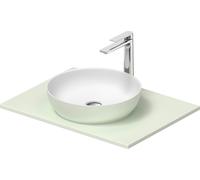 Duravit Sivida Set lavabo, rond, 400x400mm, incl. console 680x500mm, 268012FH00, 268012FH00, Colorazione: Lavabo Interno: Bianco seta opaco, esterno: verde chiaro opaco; console: Verde pallido