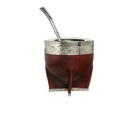 Set de Mate y Bombilla Artesanal (Marrone e grigio)