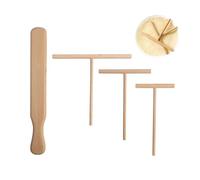 Set de spatules et d'étaleurs de crêpes - set de 4, bois naturel, ustensile de cuisine pour étaler et retourner les crêpes, pratique, spatule de 30 cm de long - lavable au lave-vaisselle