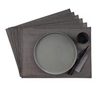 Set de table en pvc gris et argent - Lot de 6