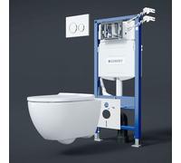 Set de WC suspendu Geberit Acanto, WC sans rinçage avec Duofix & Sigma20, Standard Bundle, Standard Bundle
