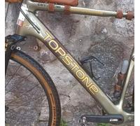 Set decalcomania in oro tubo piumino Cannondale TOPSTONE X2 adesivo adesivi a...