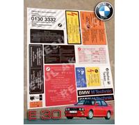 Set decalcomanie adesivi per Bmw E30 3 serie 320 325 M3 tutti i modelli...