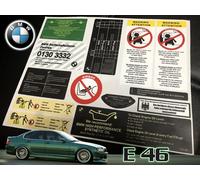 Set decalcomanie adesivi per Bmw E46 3 serie 320 325 M3 tutti i modelli...