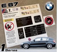 Set decalcomanie adesivi per Bmw E87 1 serie 116 118 120 tutti i modelli migl...