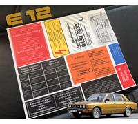 Set decalcomanie adesivi per BMW SERIE E12 5 tutti i modelli migliore qualità