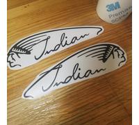 Set decalcomanie serbatoio carburante indiano ""stile deriva"" X2 adesivi ade...