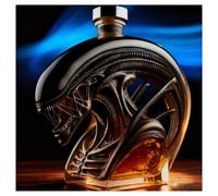 Set decanter-Decanter per whisky a forma di mostro alieno-Bottiglia di vino con statua in vetro di mostri-Bottiglia di vino con whisky-regali per uomo-Regali di Natale e San Valentino-10 Oz / 300ML