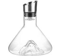 Set decanter per vino, con filtro aeratore, vetro trasparente soffiato a mano senza piombo (trasparente)