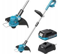 Set decespugliatore elettrico con batteria da 2,0 Ah e caricabatterie, Garden DEDRA DED7016 18 V, diametro di taglio 30 cm, 18 V, 8800 giri/min, leggero ed ergonomico, 1,9 kg, tubo telescopico e