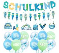 Set decorativo per l'inizio della scuola, per bambini, ghirlanda a spirale, decorazione da appendere, palloncini, primo giorno di scuola, decorazione per la scuola elementare, per feste con sacchetto