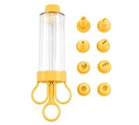 Set decorazione cupcake Manico Staccabile Confortevole A Pressione Liscia | Kit Di Decorazione Con Glassa Per Uso Domestico, Montare Panna, Albume, Glassa, e Impasto Biscotti Giallo