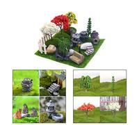 Set Decorazione Giardino Fiaba 26 Pezzi per Case delle Bambole e Miniature